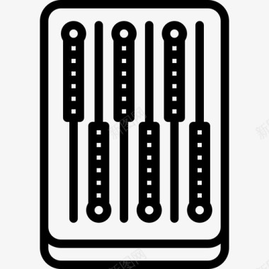 针灸美容86线性图标图标