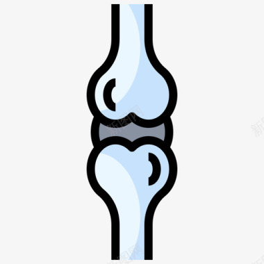 膝关节人体解剖学5线色图标图标