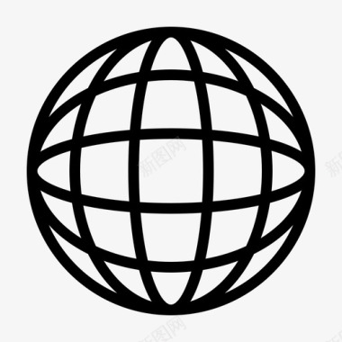 全球化地球网格图标图标