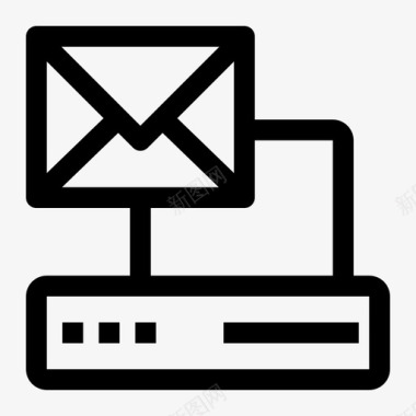 邮件数据库电子邮件图标图标