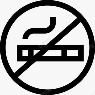 禁止吸烟航空26直系图标图标