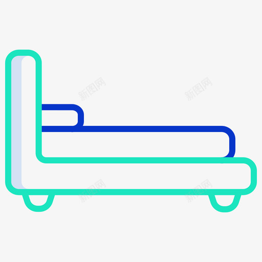 单人床家具装饰3轮廓颜色图标svg_新图网 https://ixintu.com 单人床 家具装饰3 轮廓颜色