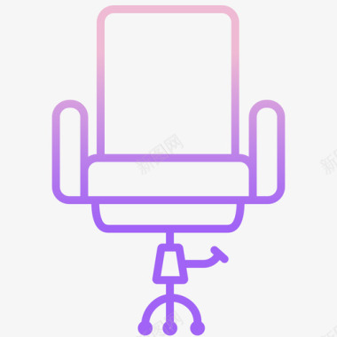 办公椅家具装饰2轮廓坡度图标图标