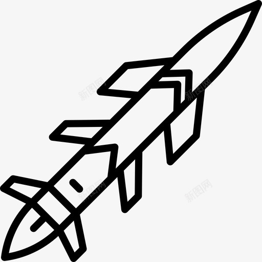 导弹航空38直线型图标svg_新图网 https://ixintu.com 导弹 直线型 航空38