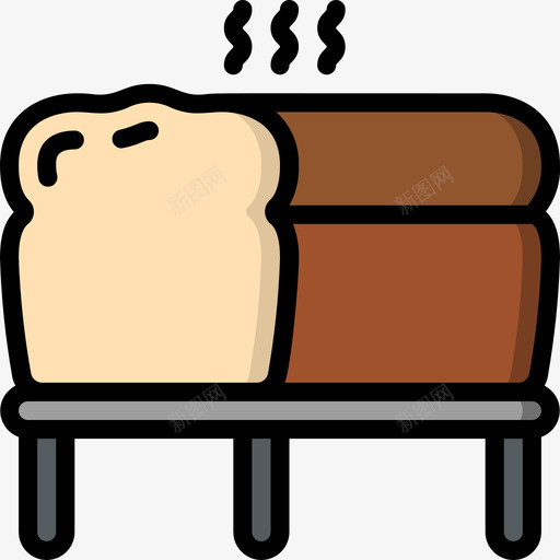 面包面包房130线性颜色图标svg_新图网 https://ixintu.com 线性颜色 面包 面包房130
