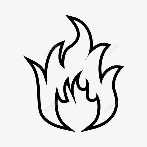 着火燃烧危险图标svg_新图网 https://ixintu.com 危险 火焰 燃烧 着火