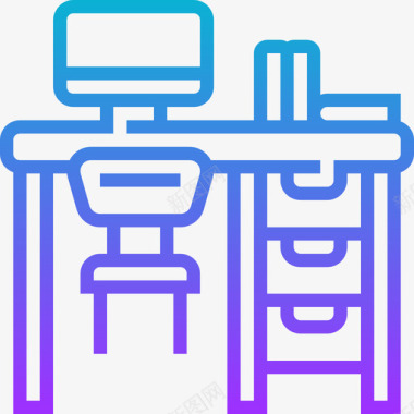 书桌在线教育16梯度图标图标