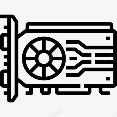 Gpu计算机30线性图标图标