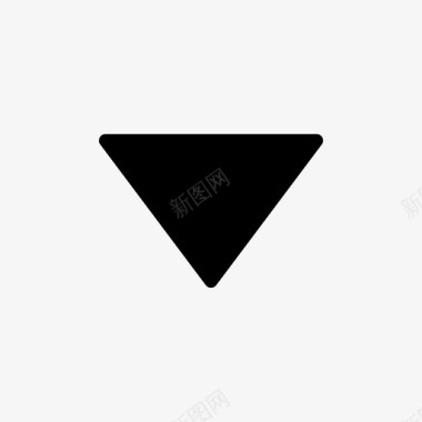 下指三角形居中箭头控制柄图标图标