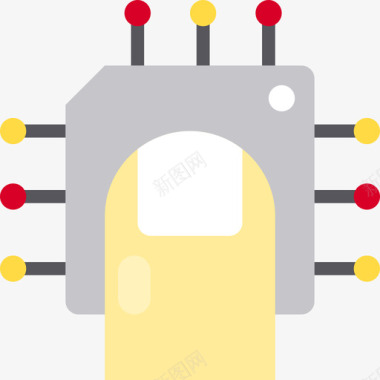 芯片数据管理器2扁平图标图标