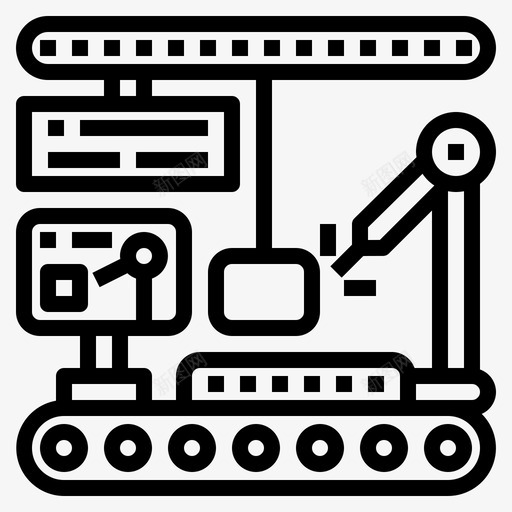 传送机人工智能计算机图标svg_新图网 https://ixintu.com 人工智能 传送机 技术 智能 机器人 计算机