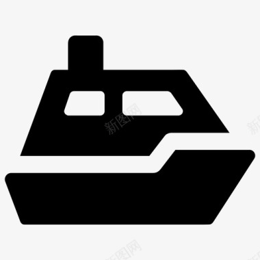 邮轮船旅行图标图标
