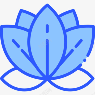 莲花瑜伽17蓝色图标图标