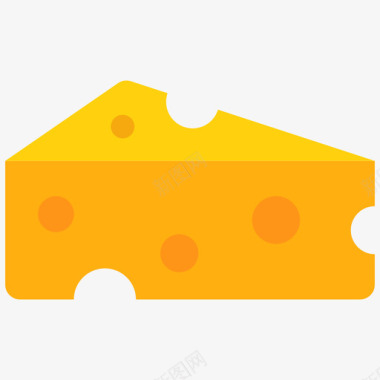 奶酪烧烤37扁平图标图标
