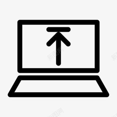 笔记本电脑上传在线技术图标图标