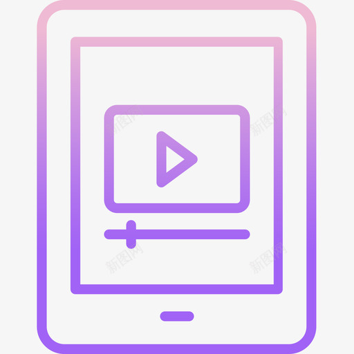 平板电脑电影院62轮廓渐变图标svg_新图网 https://ixintu.com 平板电脑 渐变 电影院 轮廓