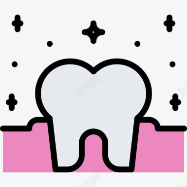 磨牙牙医56彩色图标图标