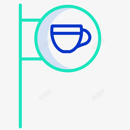 咖啡馆咖啡馆图标3轮廓颜色svg_新图网 https://ixintu.com 咖啡馆 图标 轮廓 颜色