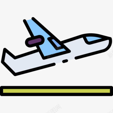 飞机航空40线颜色图标图标
