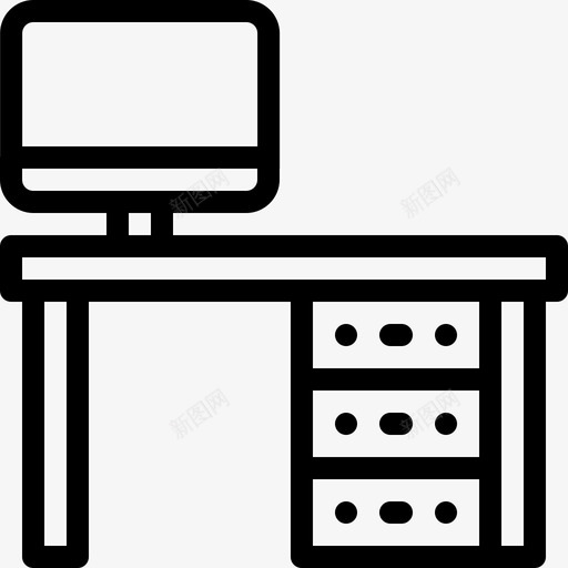 工作场所172办公室直线型图标svg_新图网 https://ixintu.com 办公室 场所 工作 工作场 直线 线型