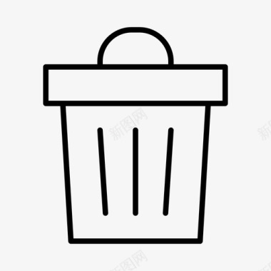 垃圾桶春季清洁垃圾图标图标