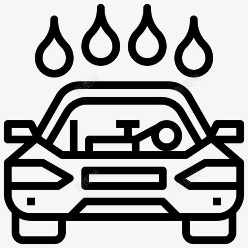 汽车服务洗车8直线图标svg_新图网 https://ixintu.com 汽车服务 洗车8 直线