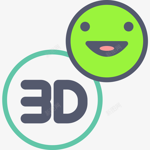 3d47电影院线性彩色图标svg_新图网 https://ixintu.com 3d 47电影院 线性彩色