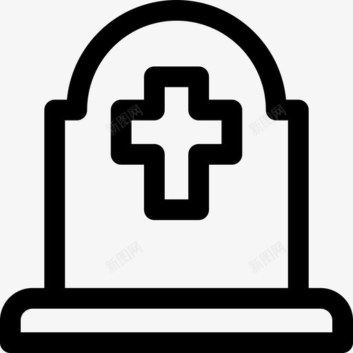 Tombstone死亡日线性图标svg_新图网 https://ixintu.com Tombstone 死亡 线性