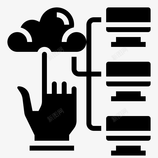 提供程序服务软件图标svg_新图网 https://ixintu.com cloudserviceglyph2 上载 存储 提供 服务 程序 软件