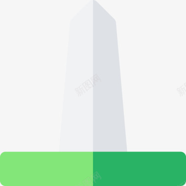 华盛顿纪念碑美国14号平坦图标图标