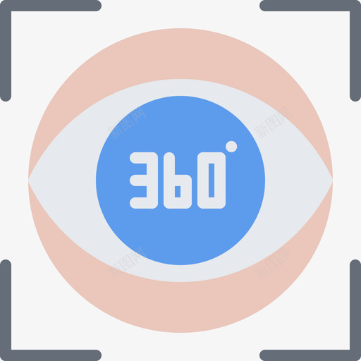 360度虚拟现实92平面图标svg_新图网 https://ixintu.com 360度 平面 虚拟现实92