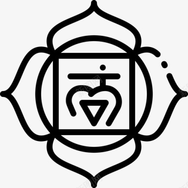 穆拉达拉瑜伽14线性图标图标
