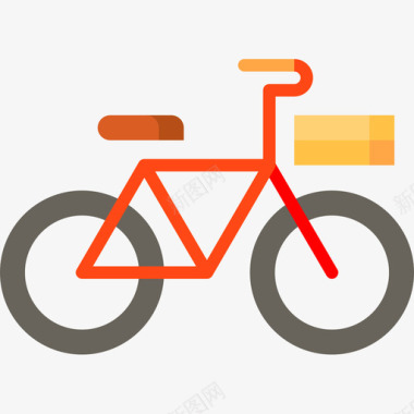 自行车荷兰18扁平图标图标