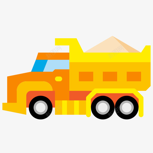 自卸卡车结构169平板图标svg_新图网 https://ixintu.com 卡车 平板 结构 自卸