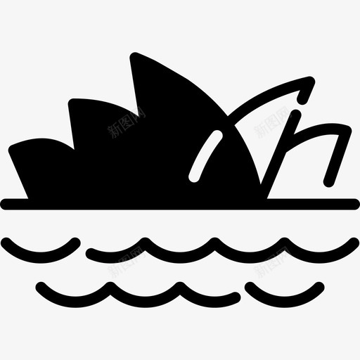 悉尼歌剧院地标29填充图标svg_新图网 https://ixintu.com 地标 填充 悉尼 歌剧院