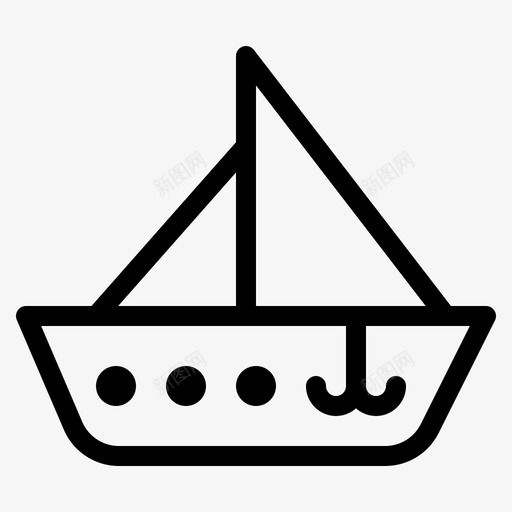 船帆车辆图标svg_新图网 https://ixintu.com 游艇 车辆