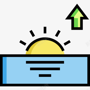 日出杂59线性颜色图标图标