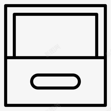 档案文件柜抽屉图标图标