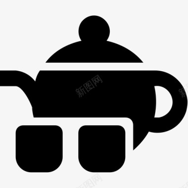 茶壶饮料杯子图标图标
