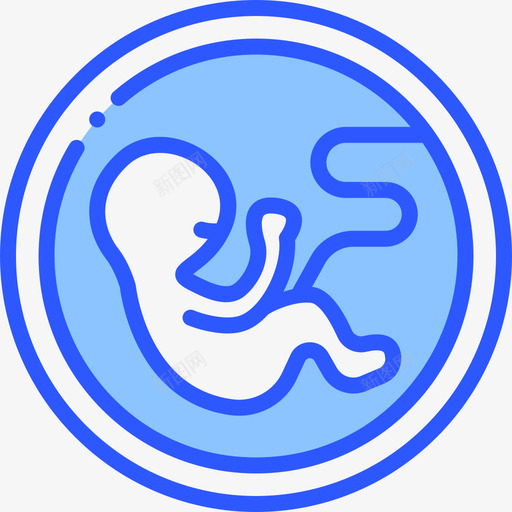 胚胎医学193蓝色图标svg_新图网 https://ixintu.com 医学 胚胎 蓝色