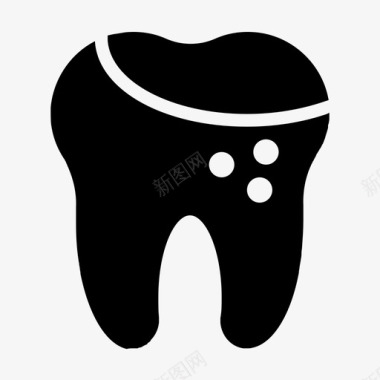 损坏牙齿牙齿医疗保健图标图标