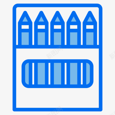 蜡笔学校110蓝色图标图标