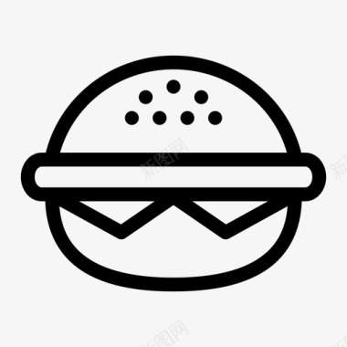 汉堡中餐奶酪三明治图标图标