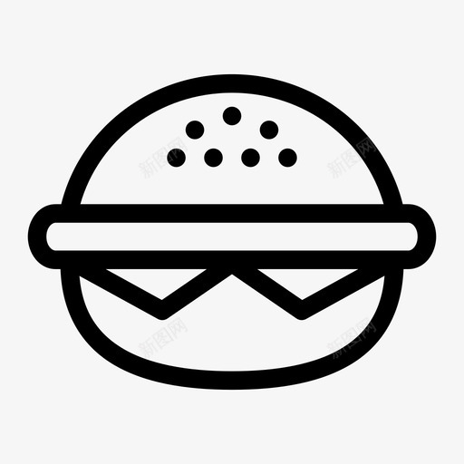 汉堡中餐奶酪三明治图标svg_新图网 https://ixintu.com 三明治 中餐 奶酪 汉堡