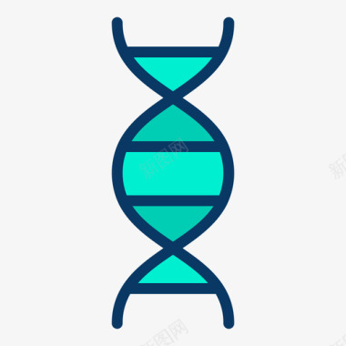 Dna科学97线性颜色图标图标
