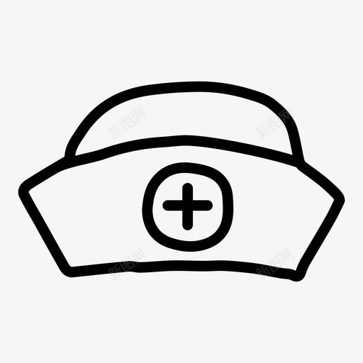 护士帽帽子头盔图标svg_新图网 https://ixintu.com 头盔 帽子 护士 职业