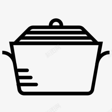 平底锅煮沸器容器图标图标
