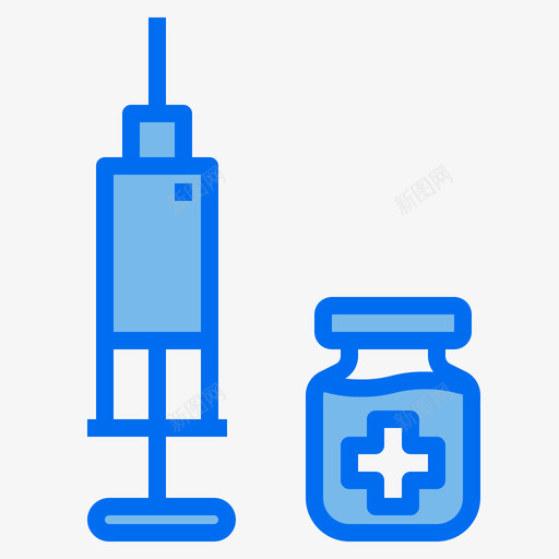 注射器医用217蓝色图标svg_新图网 https://ixintu.com 医用 注射器 蓝色