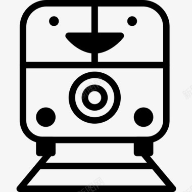 火车旅行202直线图标图标