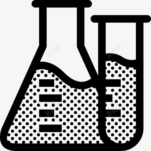 实验管和烧瓶化学科学图标svg_新图网 https://ixintu.com 化学 圆点 实验管和烧瓶 科学 试管